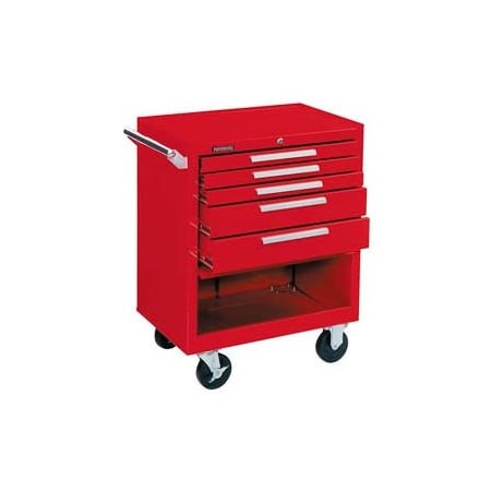 Kennedy Kennedy 275XR K1800 Series 27"W X 18"D X 35"H 5 Drawer Red Roller Cabinet 275XR